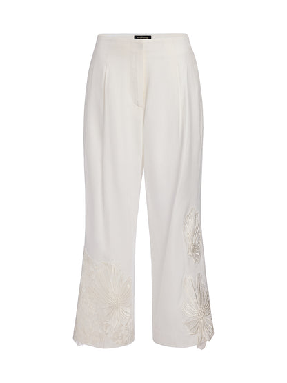 Luxe Elegant Embroidered Long Pants