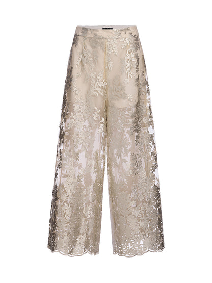 Vintage Embroidered Relaxed Trousers