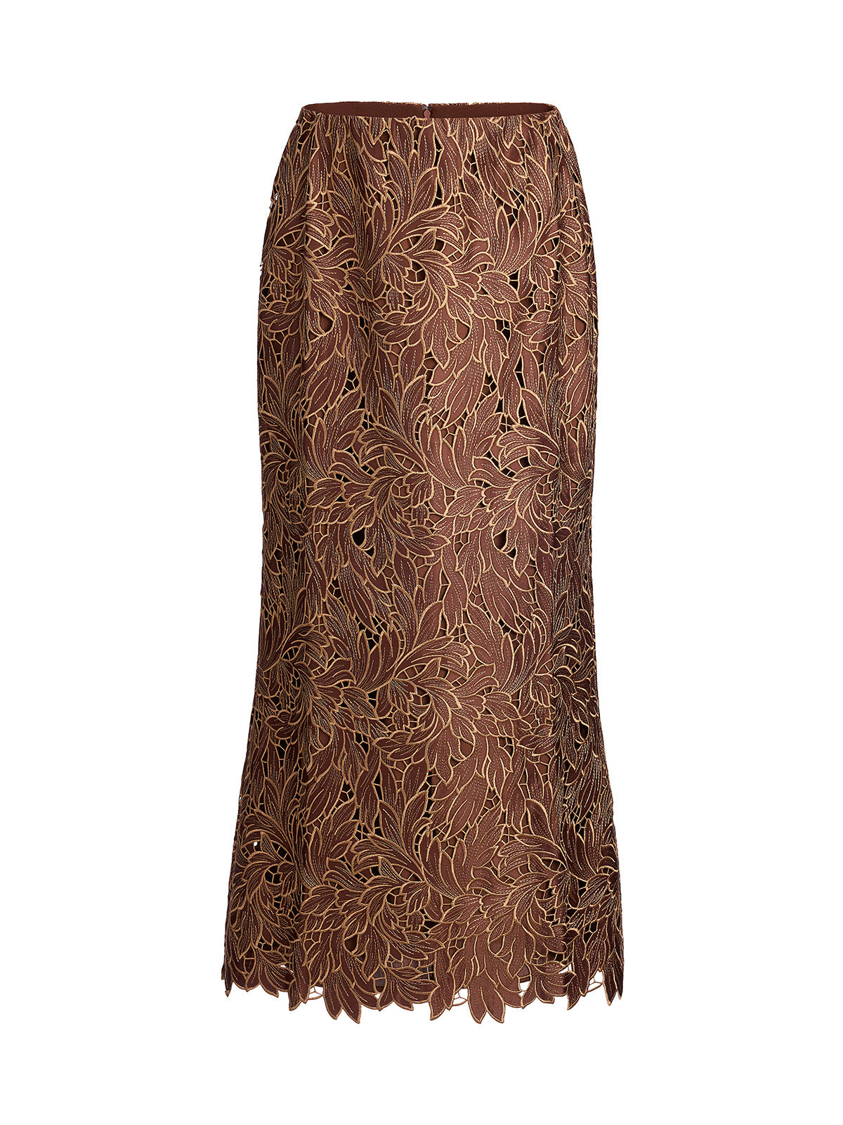 Water-Soluble Embroidery Concealed Zip Skirt