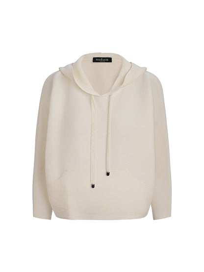 Pleated Hooded Casual Top
