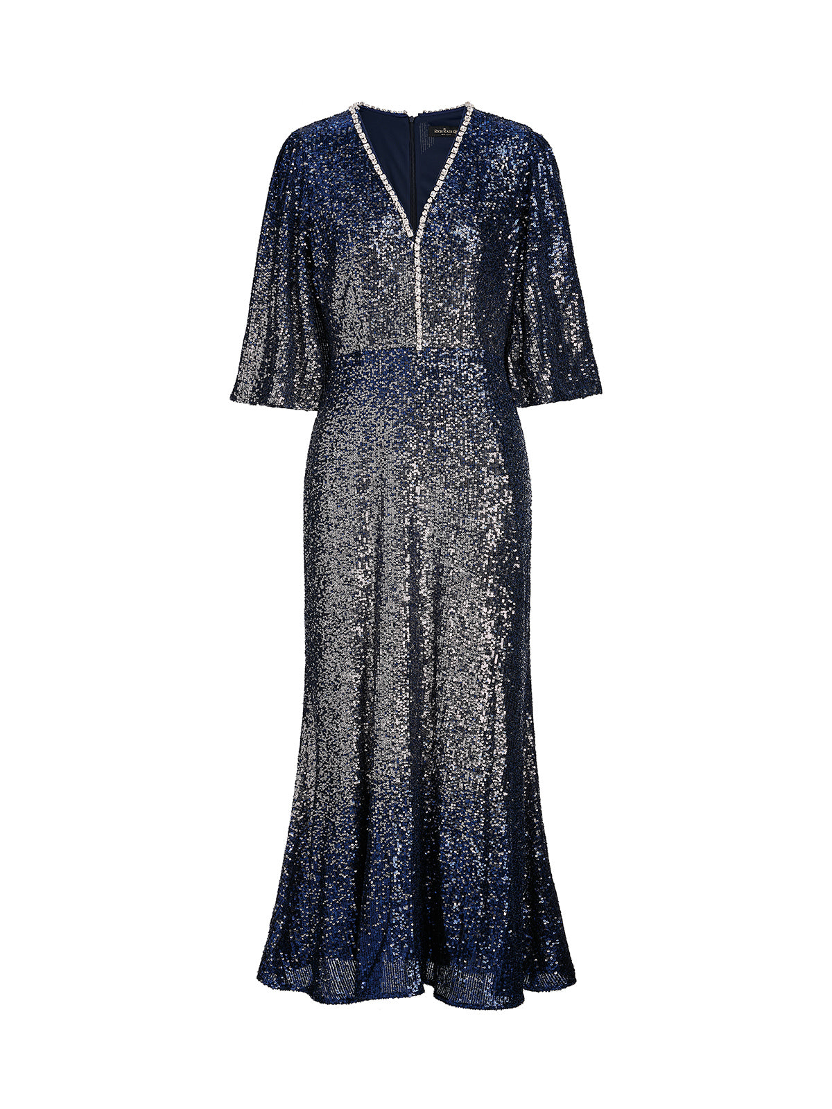 Gradient Sequin Cape Sleeve Dress (Belt Not Included)