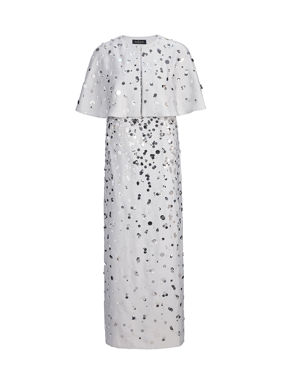 Gradient Sequin Dress & Shawl Set