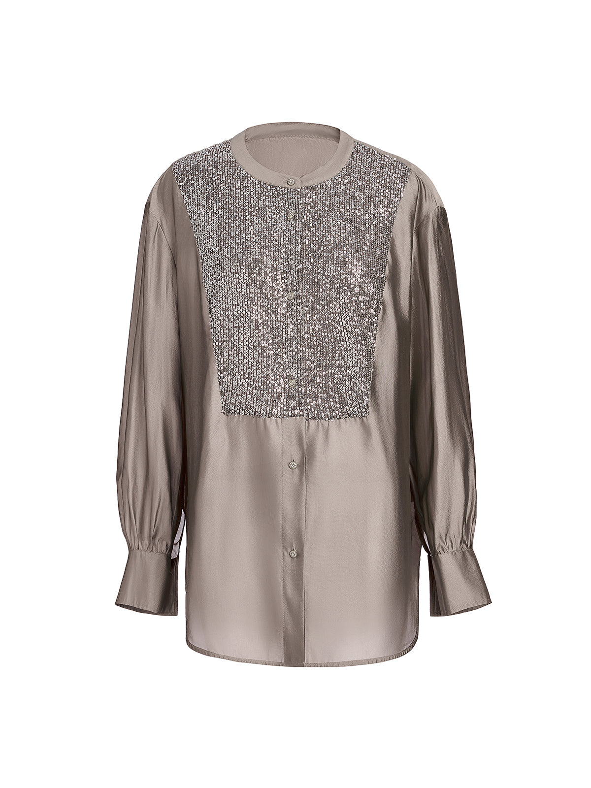 Sequin-Stitched French-Style Shirt