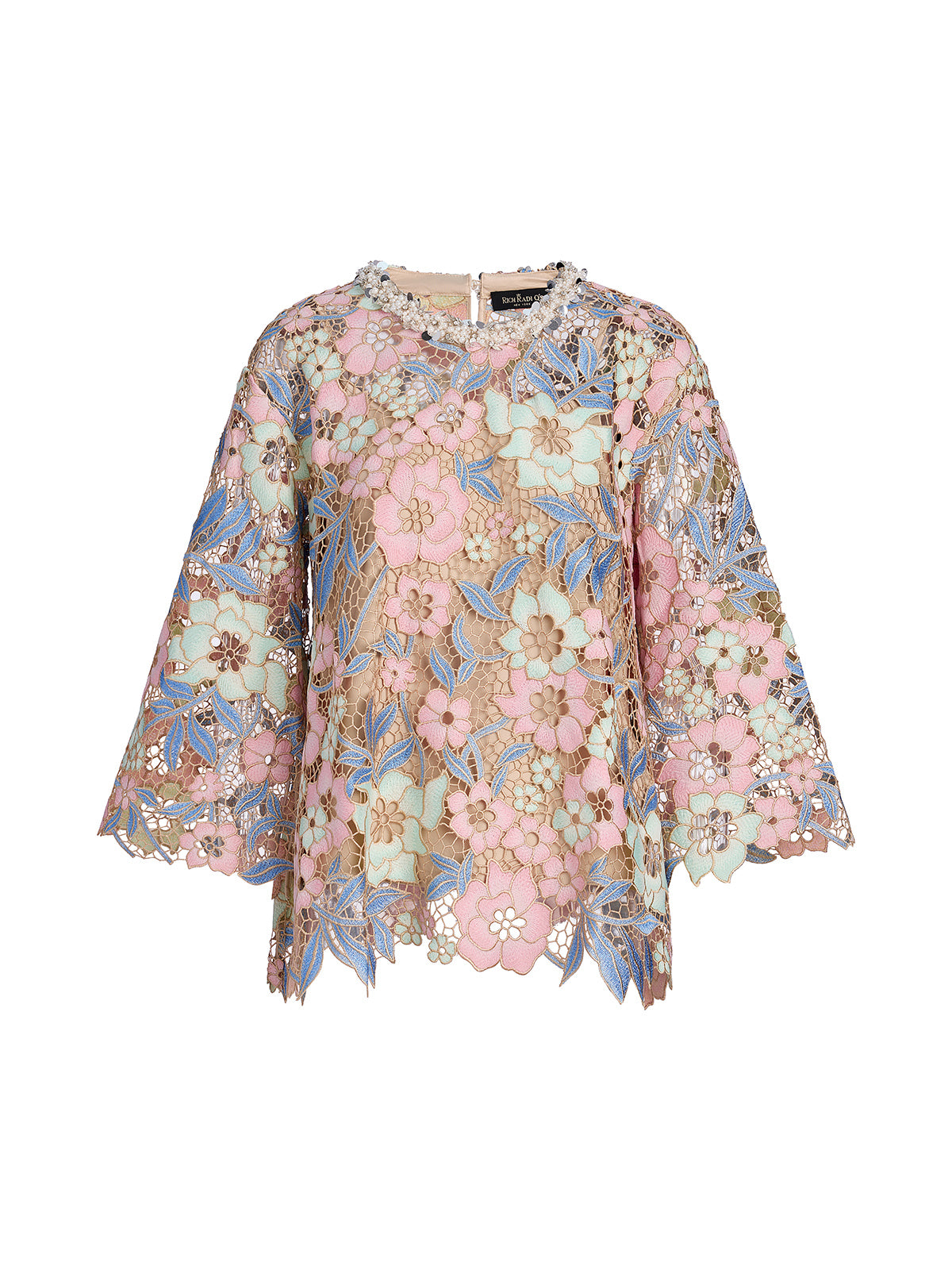 Custom Guipure Lace Floral Top
