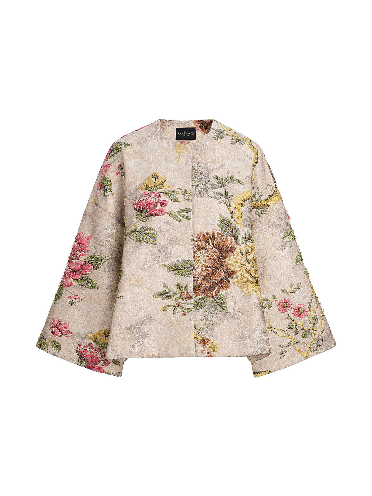 3D Jacquard Hand-Beaded Embellished Jacket