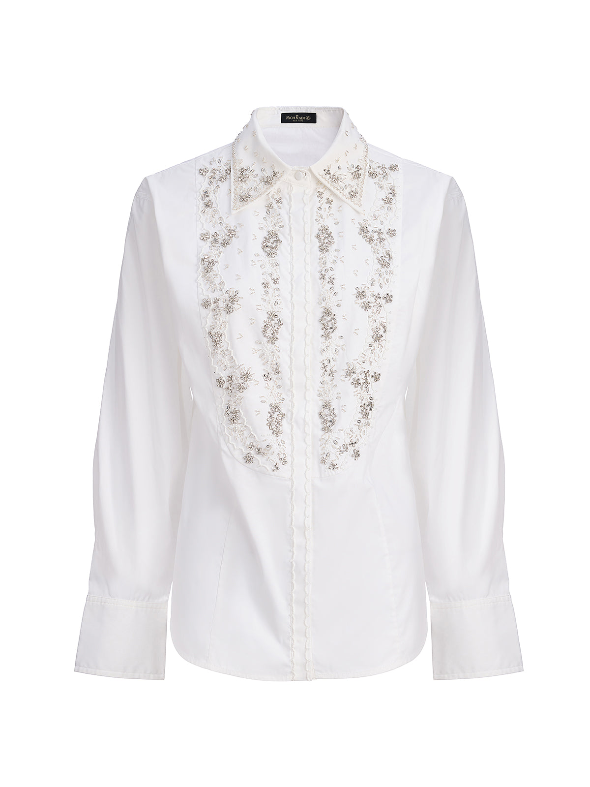 Hand Beaded Embellished White Shirt