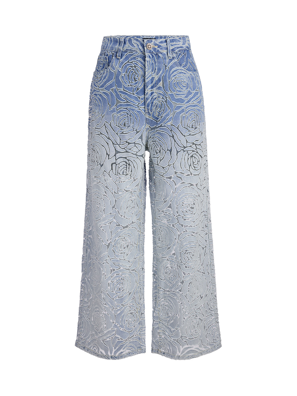 Gradient Rose Burnout Jeans