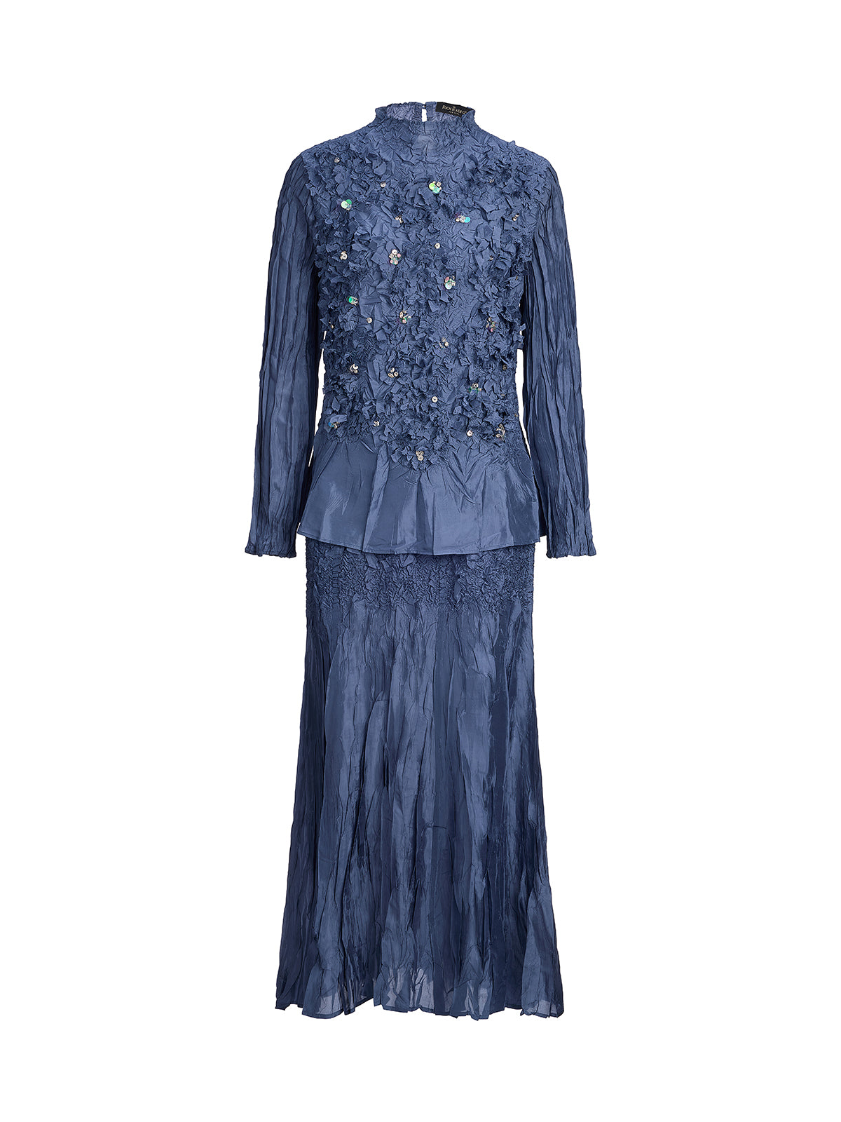 Handcrafted Pleated Texture Beaded Set