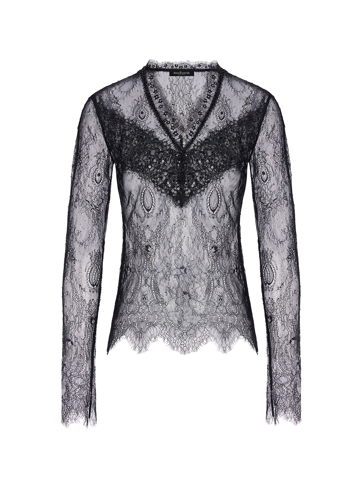 Elegant Lace Embellished Top
