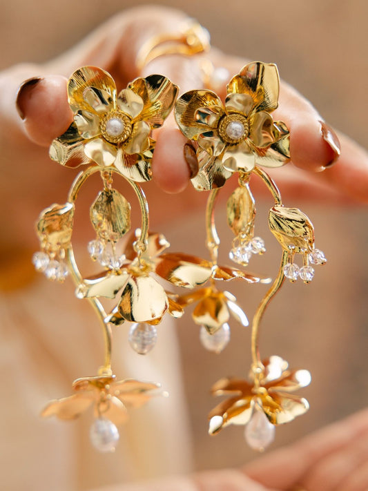 French Vintage Floral Earrings