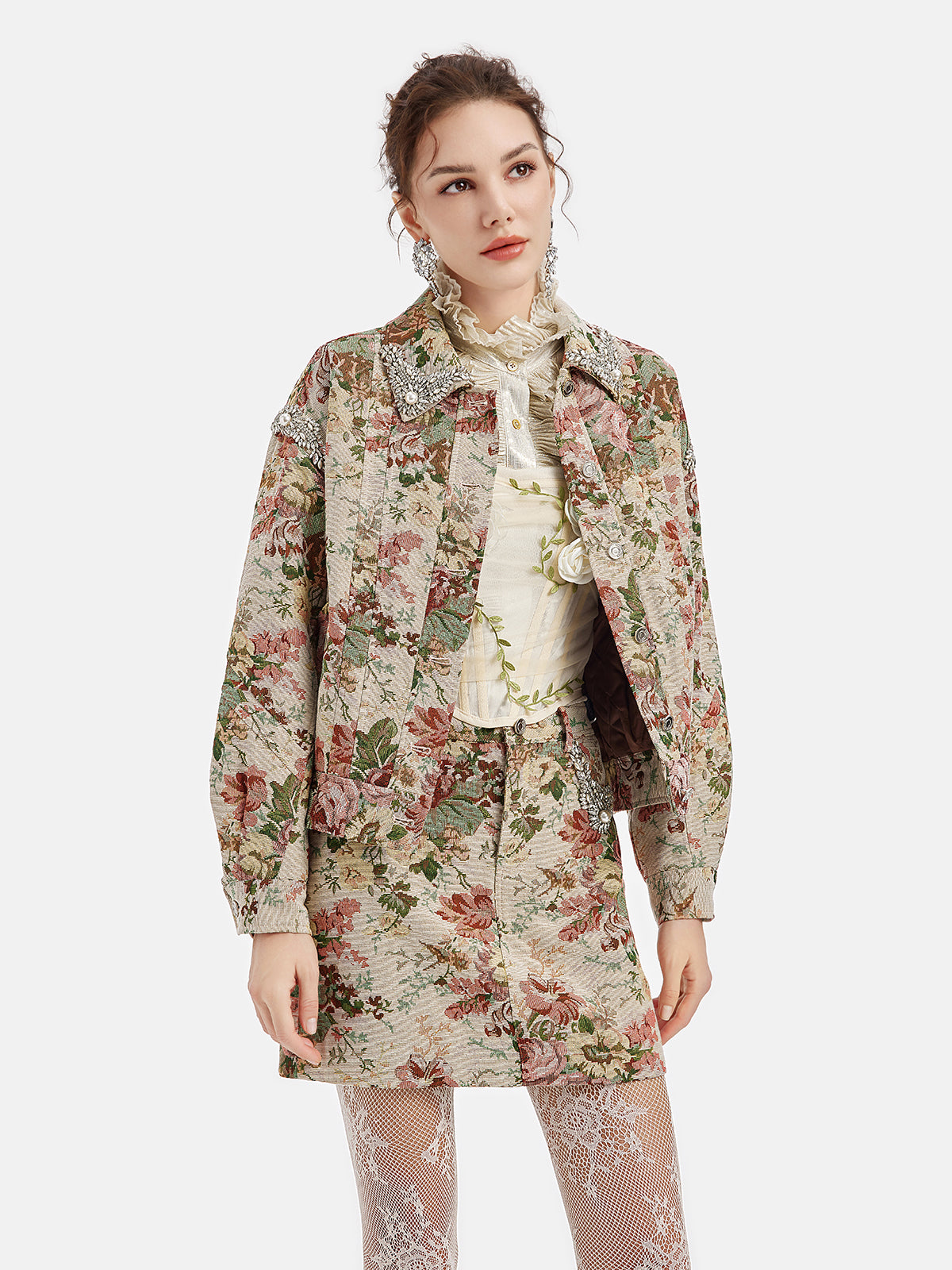 Baroque Jacquard Beaded Jacket