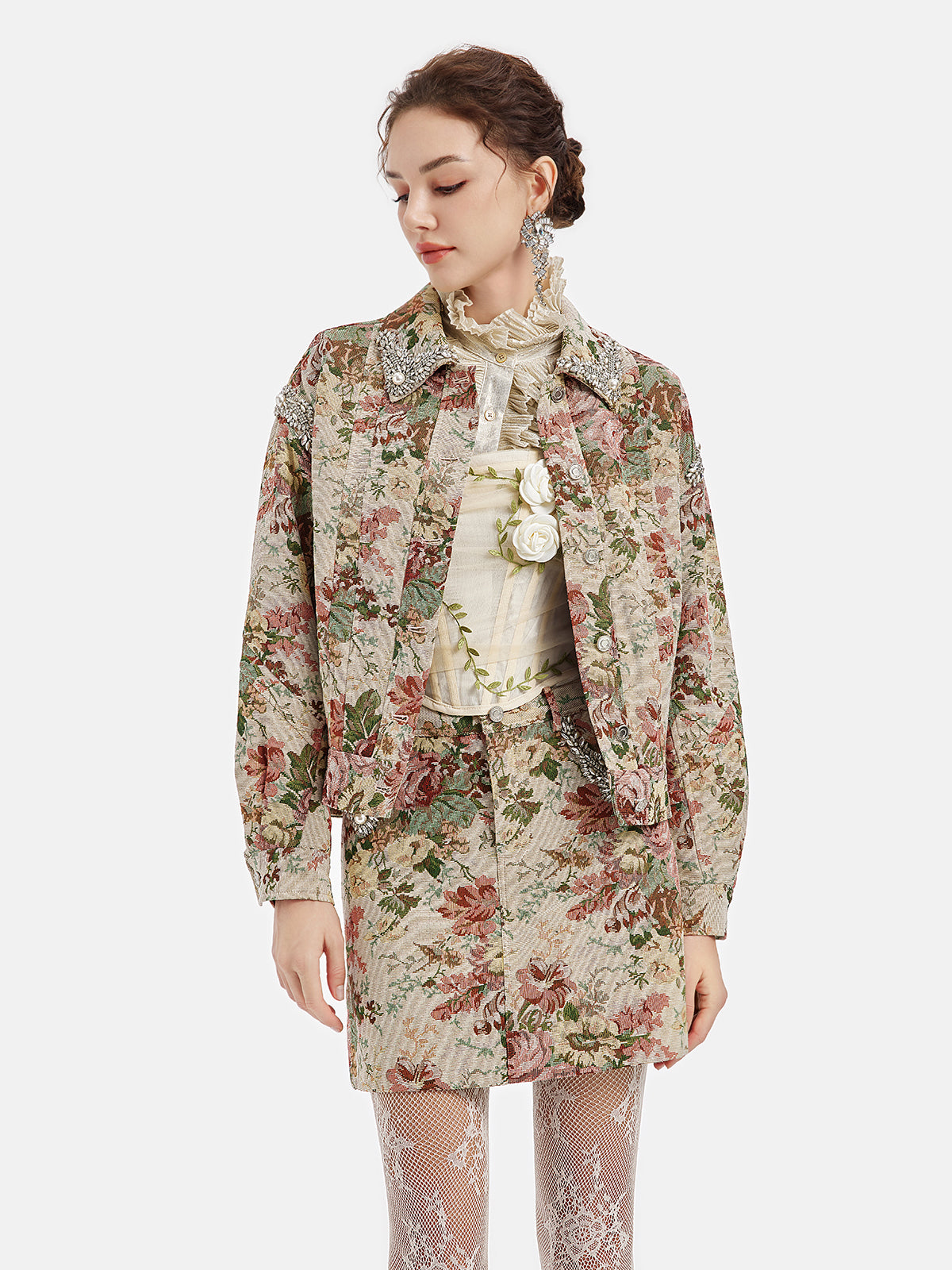 Baroque Jacquard Beaded Jacket