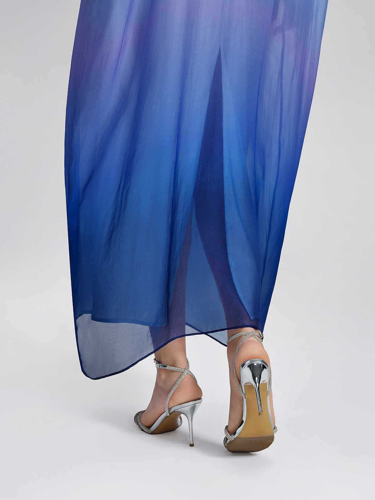 Beaded Gradient Batwing Sleeve Maxi Dress (Slip Dress Included)