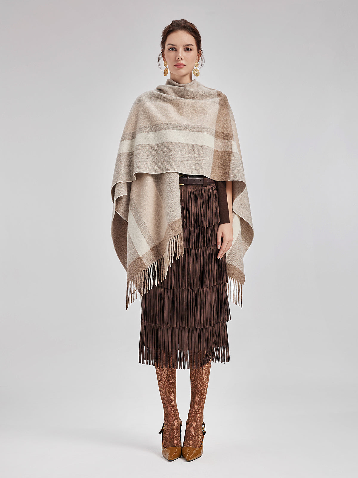 Australian Cashmere Tassel Cape