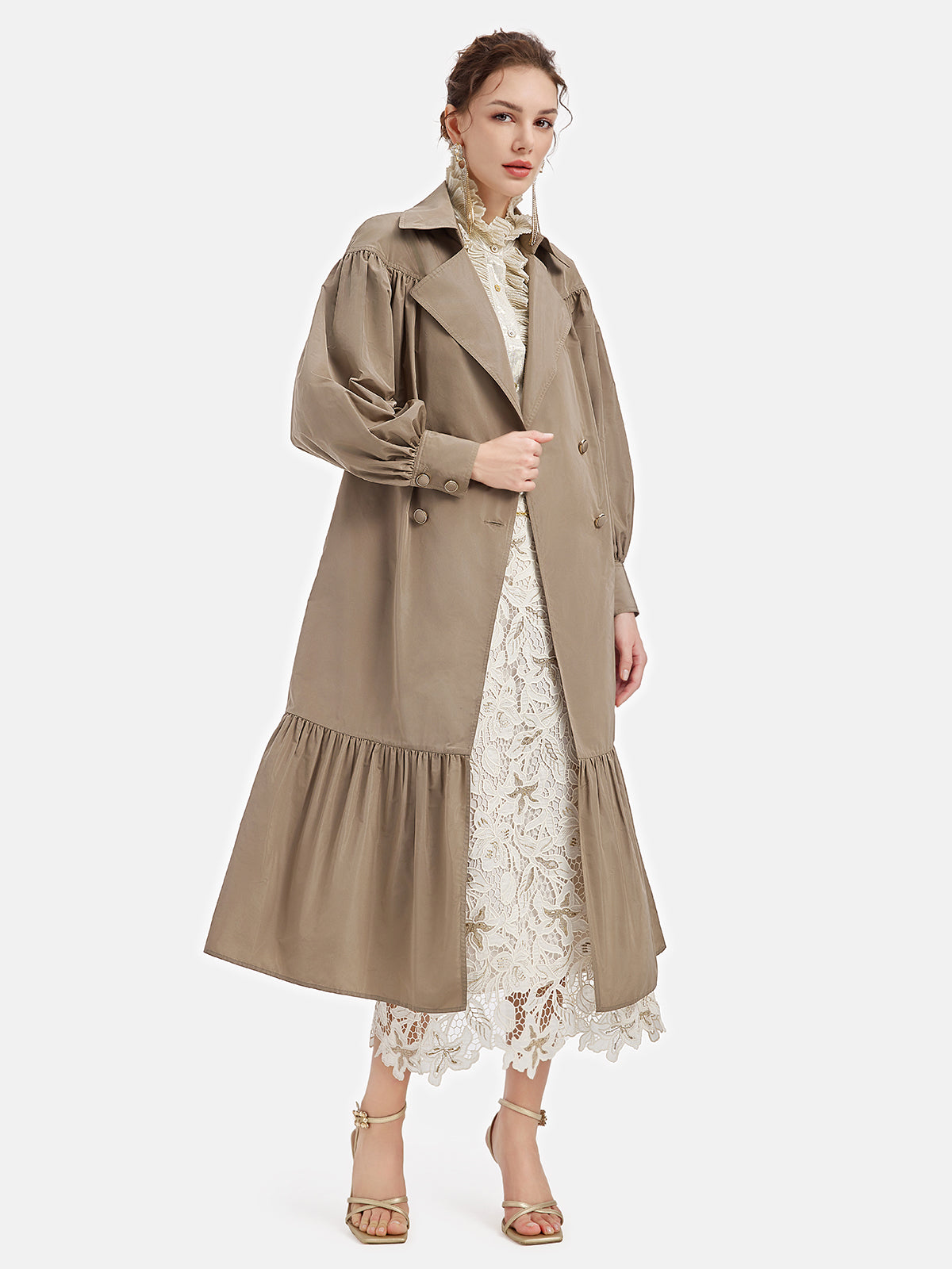 Japanese Memory Pleated Trench Coat