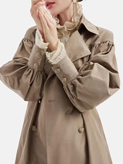 Japanese Memory Pleated Trench Coat