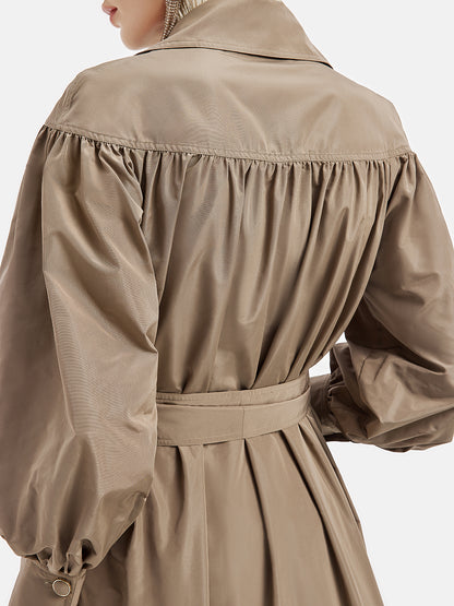 Japanese Memory Pleated Trench Coat