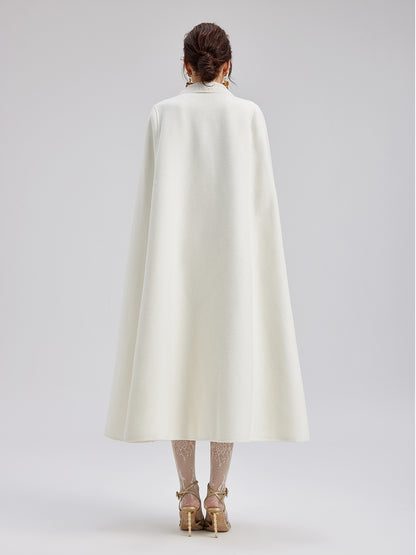 Italian Cashmere Embossed Wool Cape