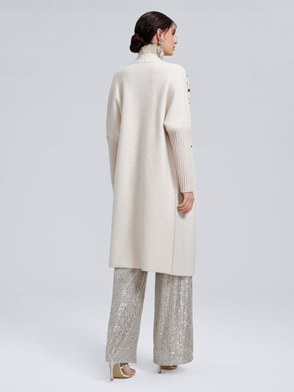 Multicolor Crystal Beaded Embellished Coat