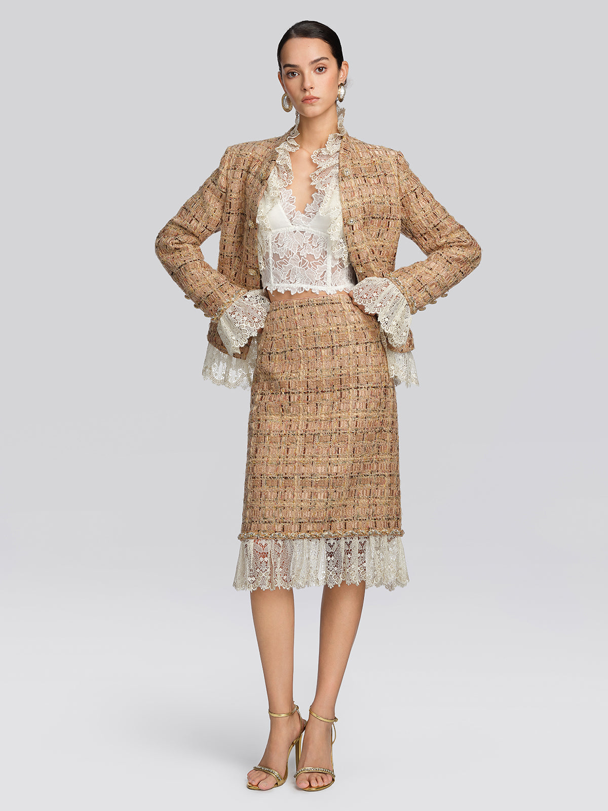 Silk Floral Guipure Lace Blouse
