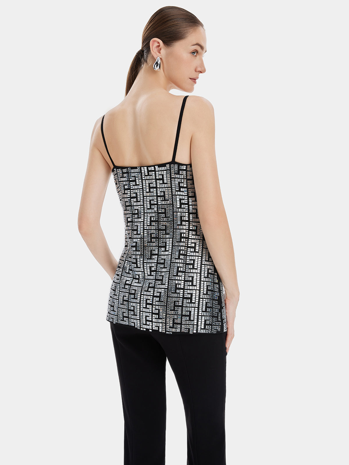 Sexy Rhinestone-Embellished Cami Top