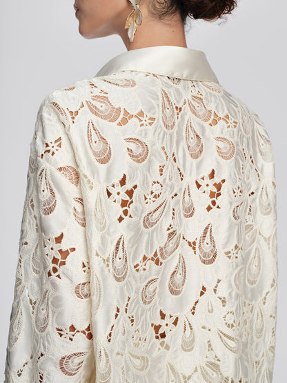 Eyelet Lace Rhinestone Shirt