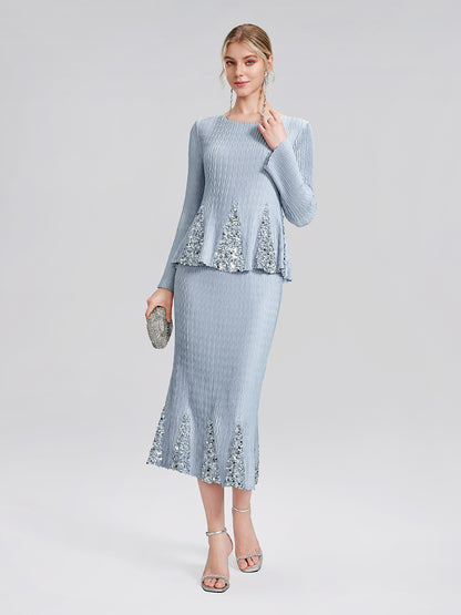 Pleated Sequin Mermaid Set
