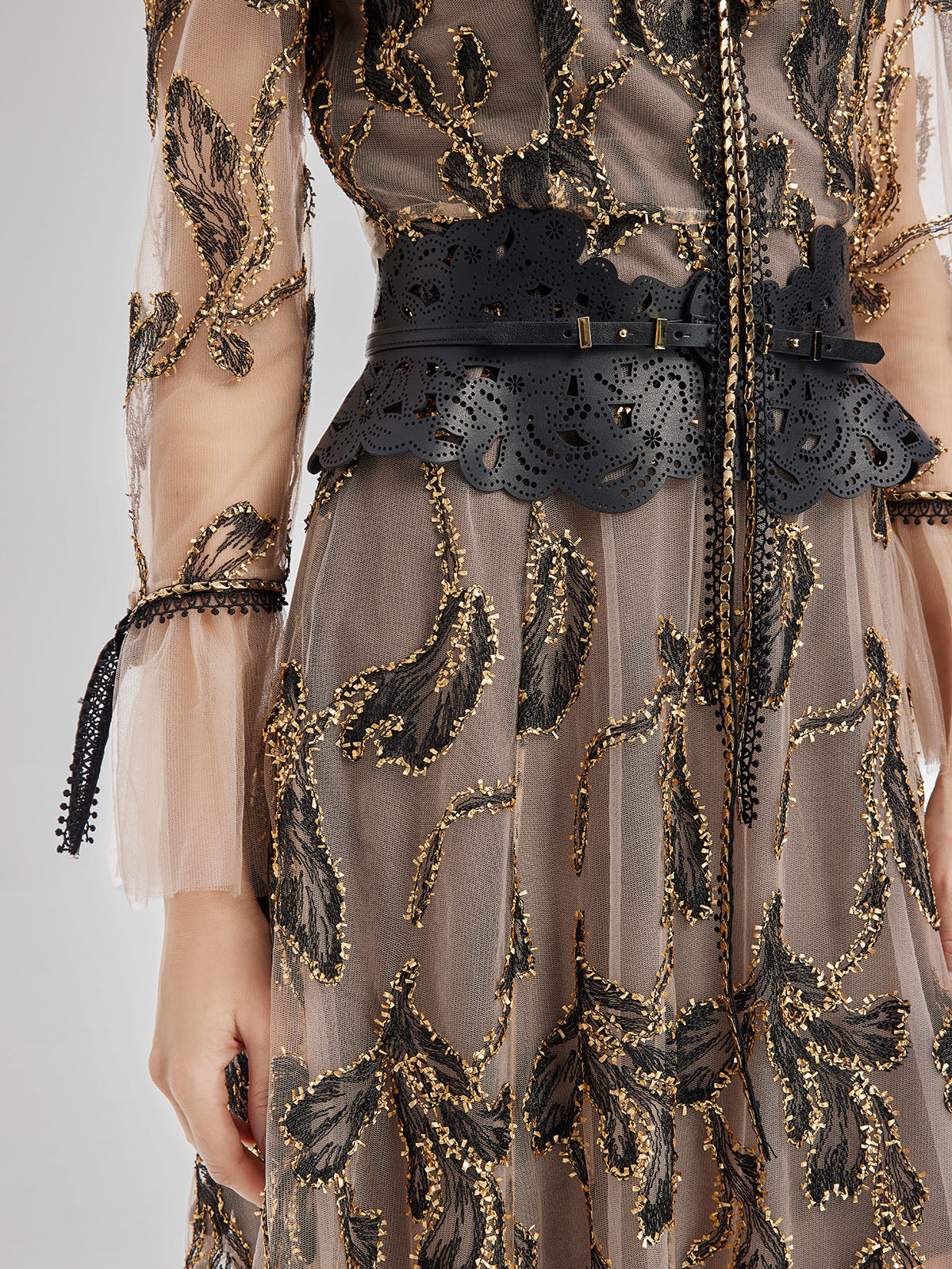 Bohemian Hollow Carved Leather Belt