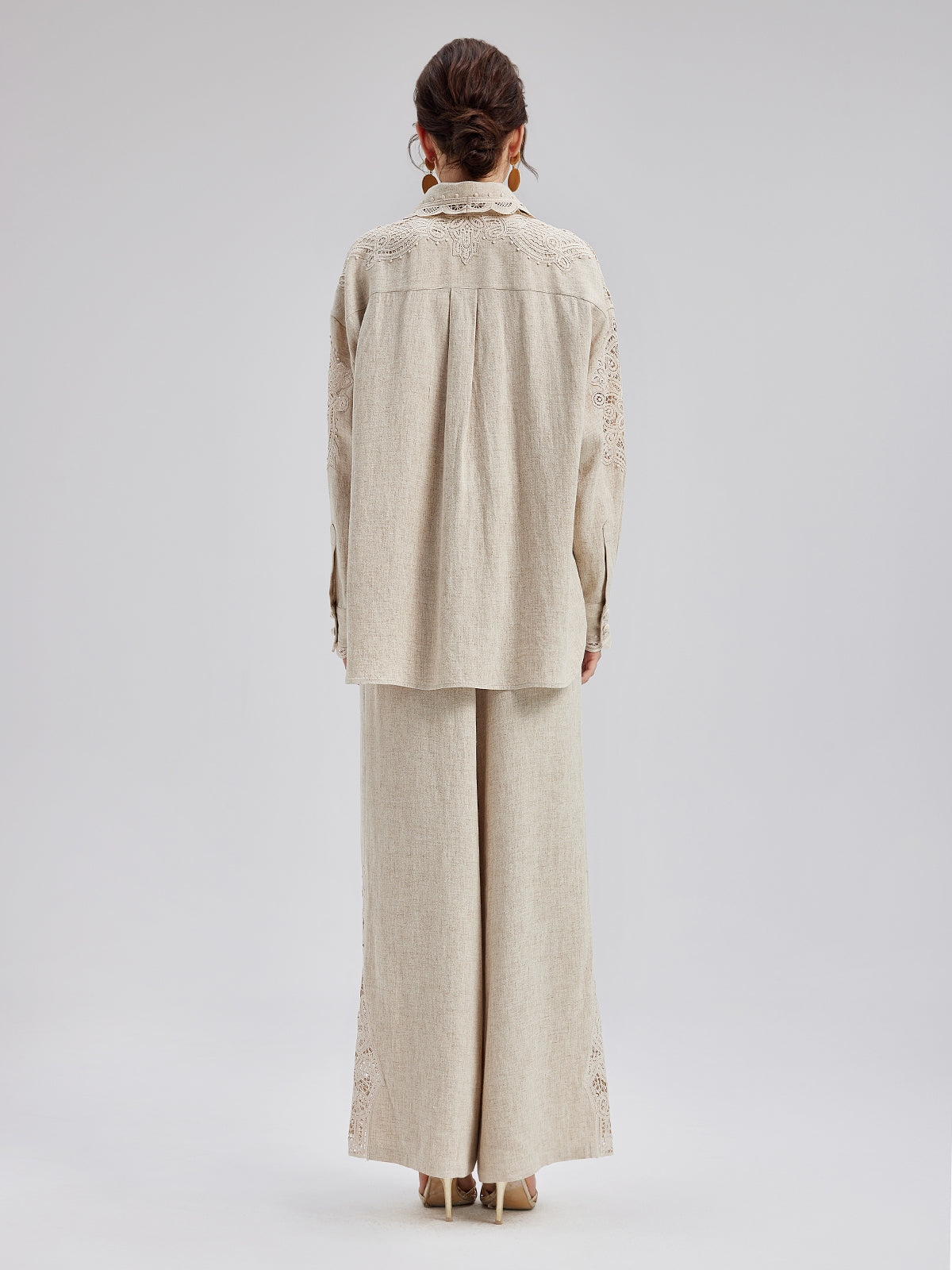 Final Sale | French Ramie Lace Detail Top