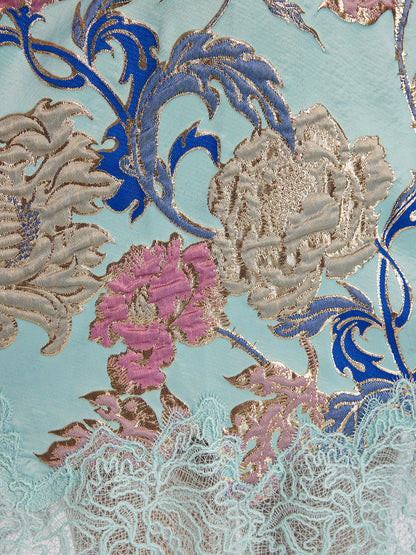 Hand-Set Rhinestone Embellished 3D Floral Bow Dress