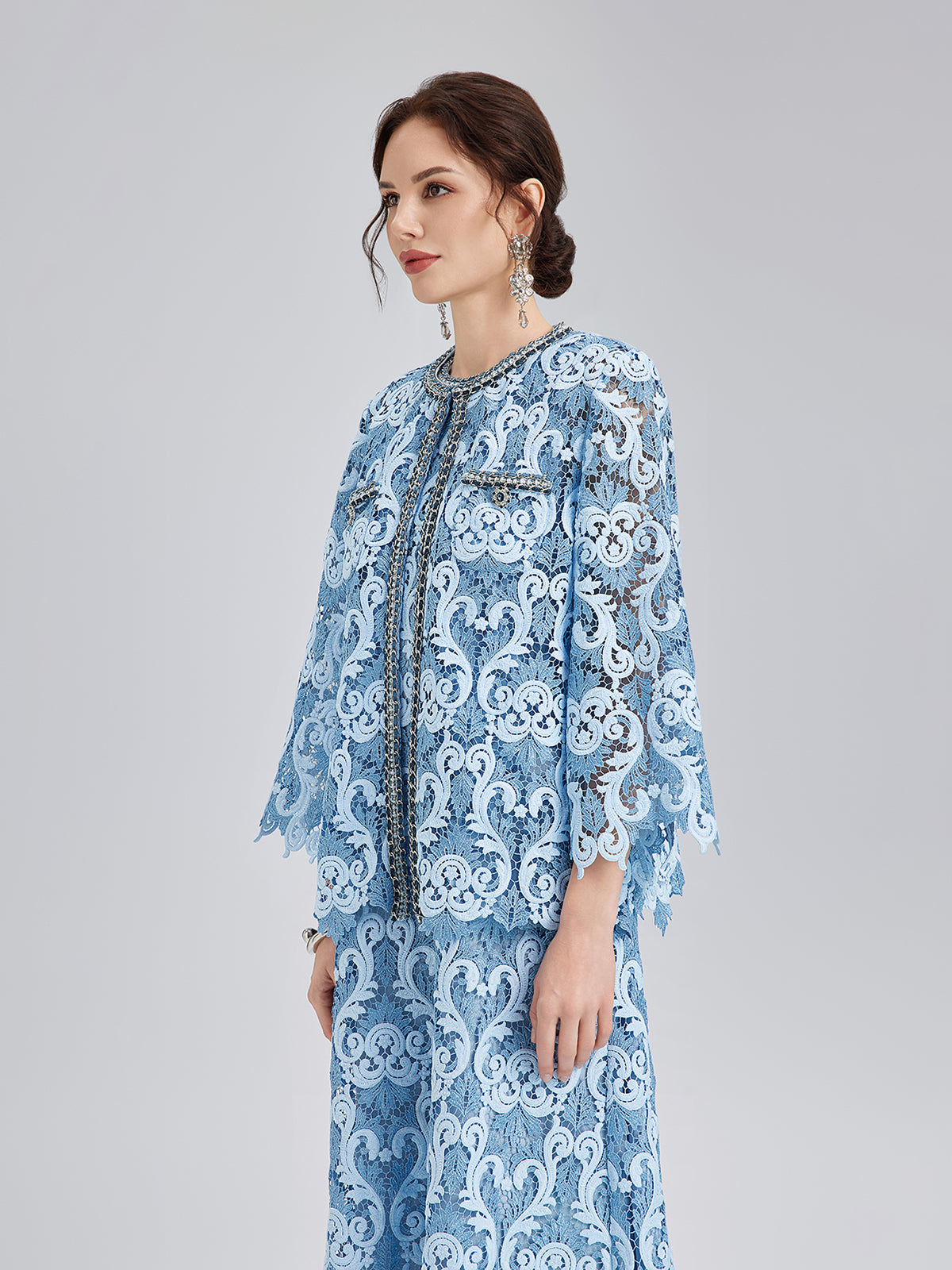 Final Sale | Baroque Two-Tone Lace Jacket