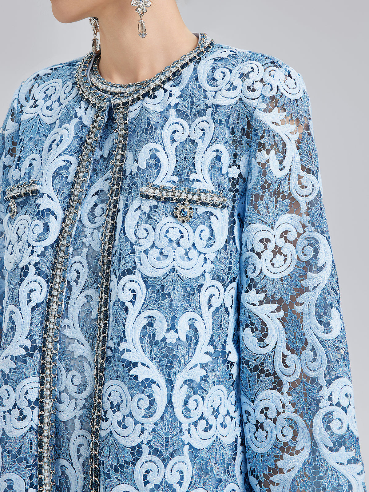 Final Sale | Baroque Two-Tone Lace Jacket