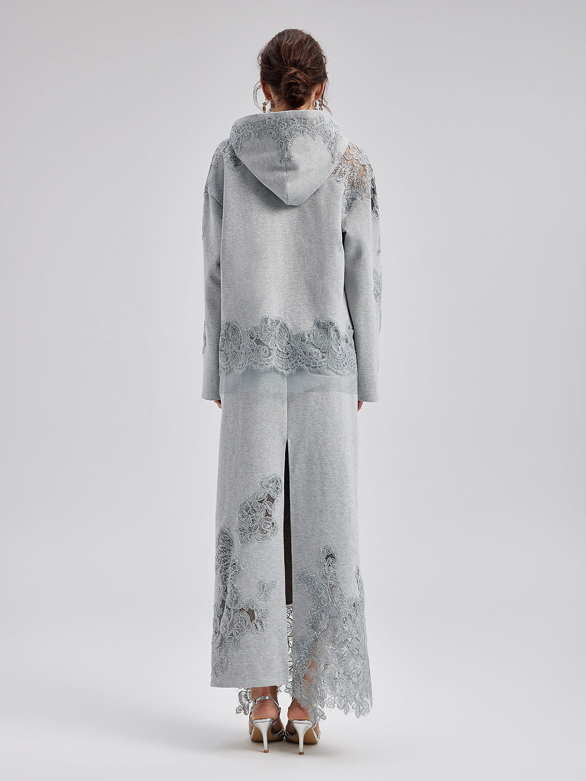 Contemporary garment with refined lines and soft fabric