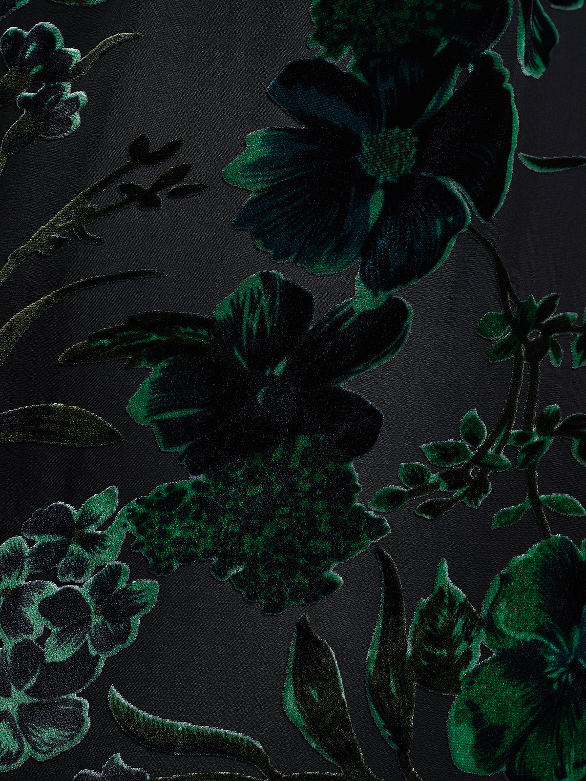 Flocked Burnout Floral Dress (Belt & Slip Dress Included)