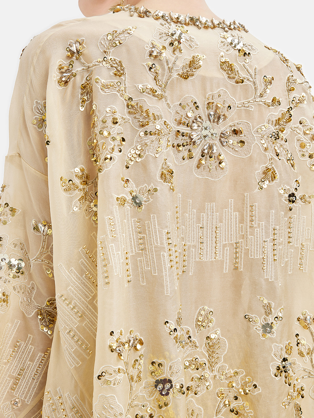 Luxury Silk Embroidered Beaded Top