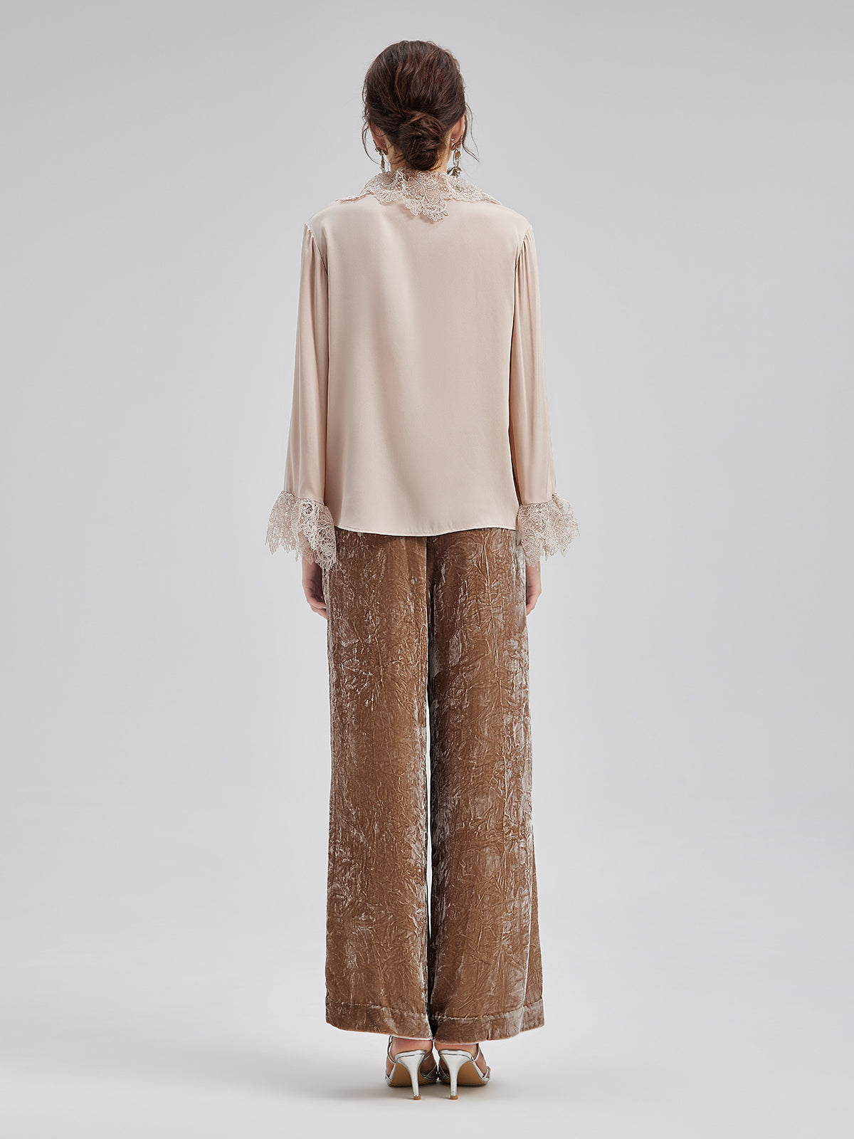 Final Sale | Silk Lace Collar Shirt