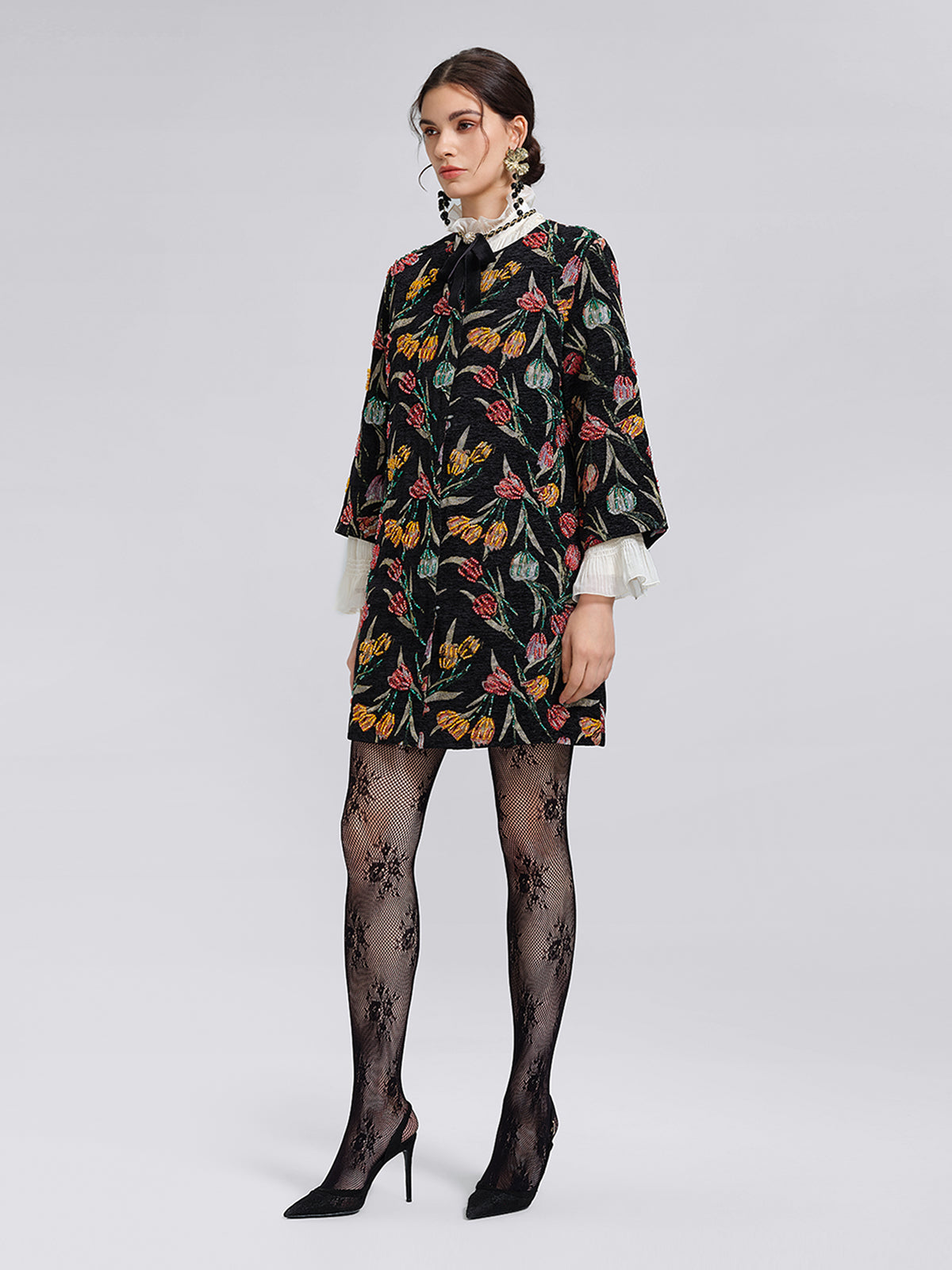 3D Hand-Beaded Statement Jacket