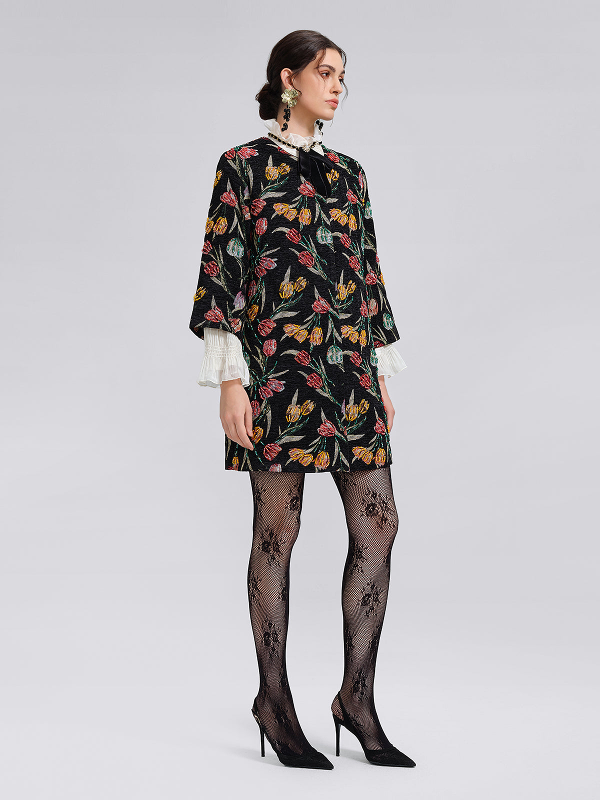 3D Hand-Beaded Statement Jacket