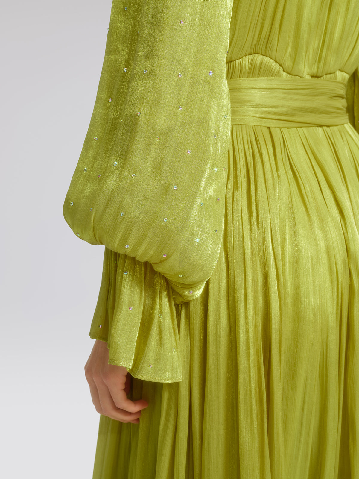 Elegant Balloon-Sleeve Maxi Dress