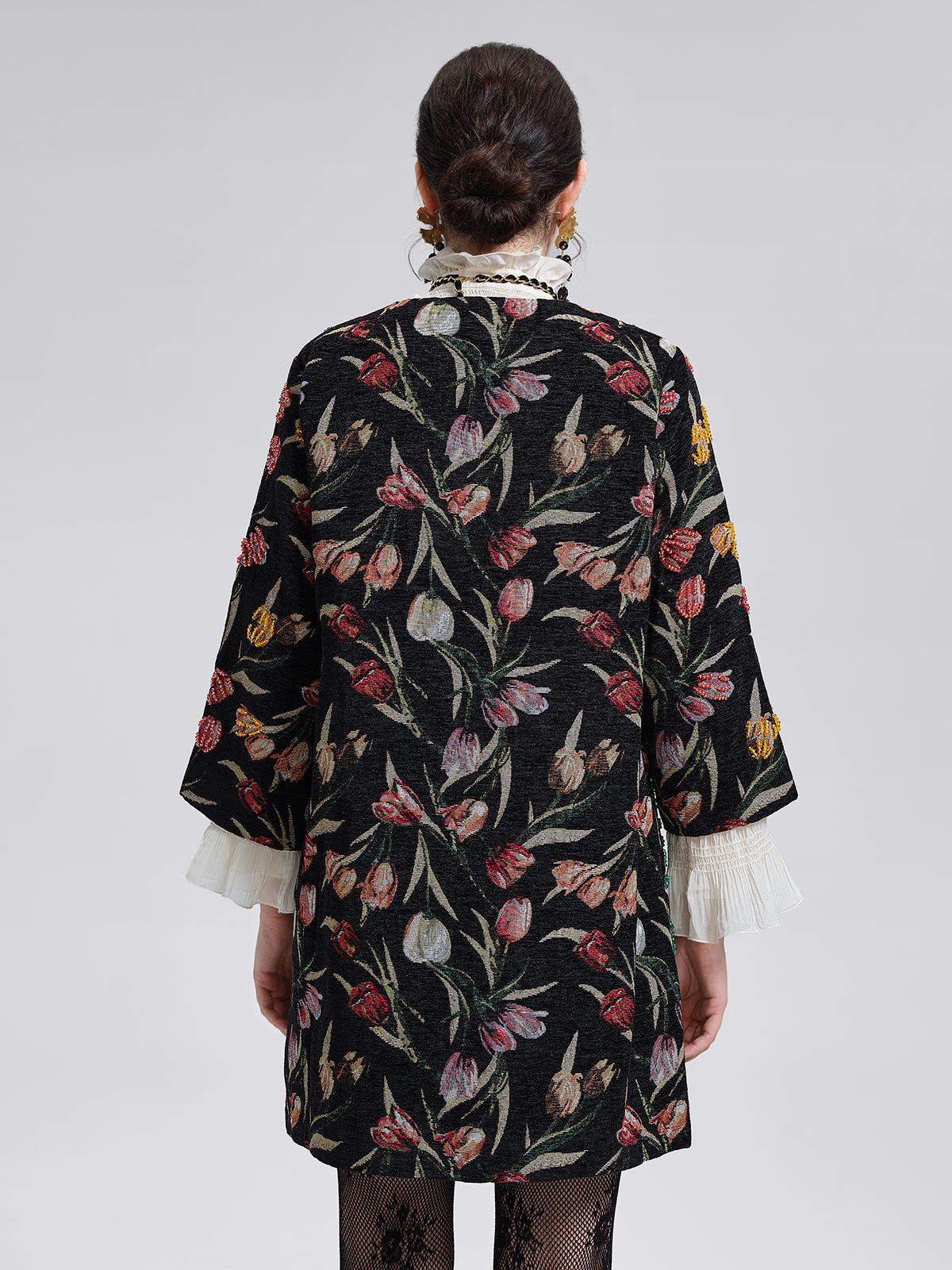 3D Hand-Beaded Statement Jacket