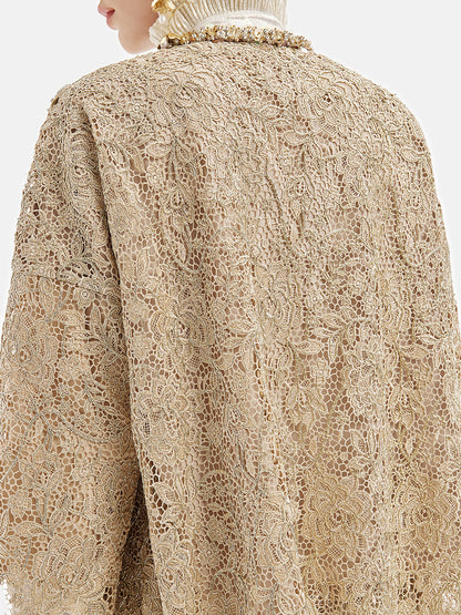 French Gold Lace Beaded Jacket