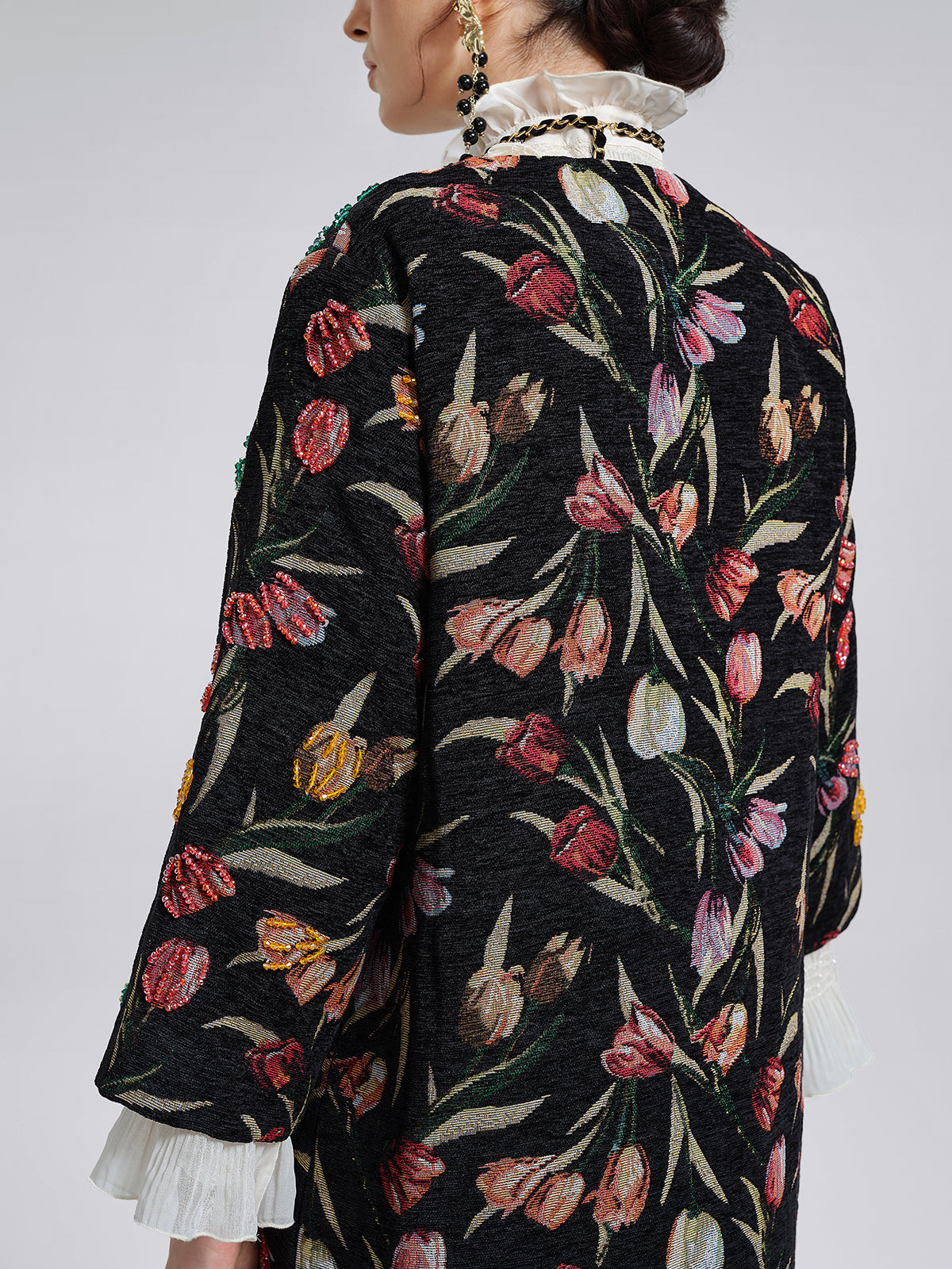 3D Hand-Beaded Statement Jacket