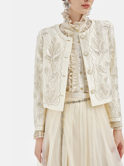 Relief Embroidered Court Jewel Jacket