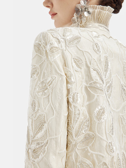 Relief Embroidered Court Jewel Jacket