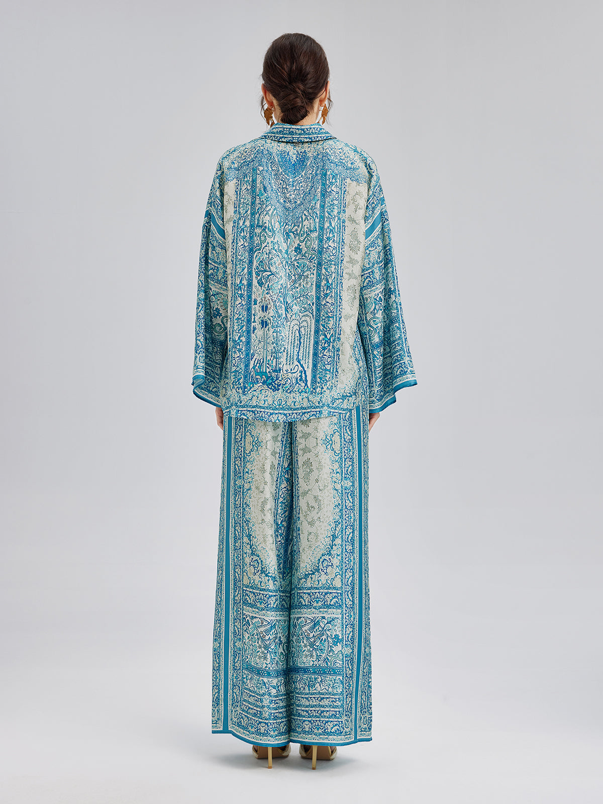 Final Sale | Baroque Printed Silk Lounge Set