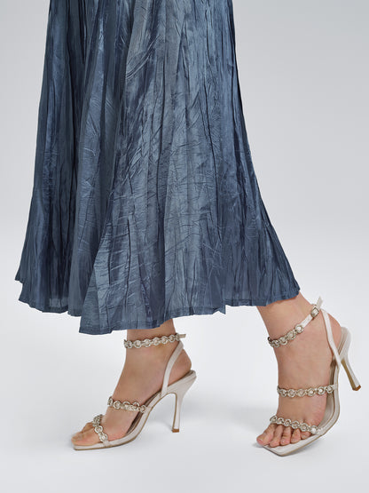 Handcrafted Pleated Texture Beaded Set