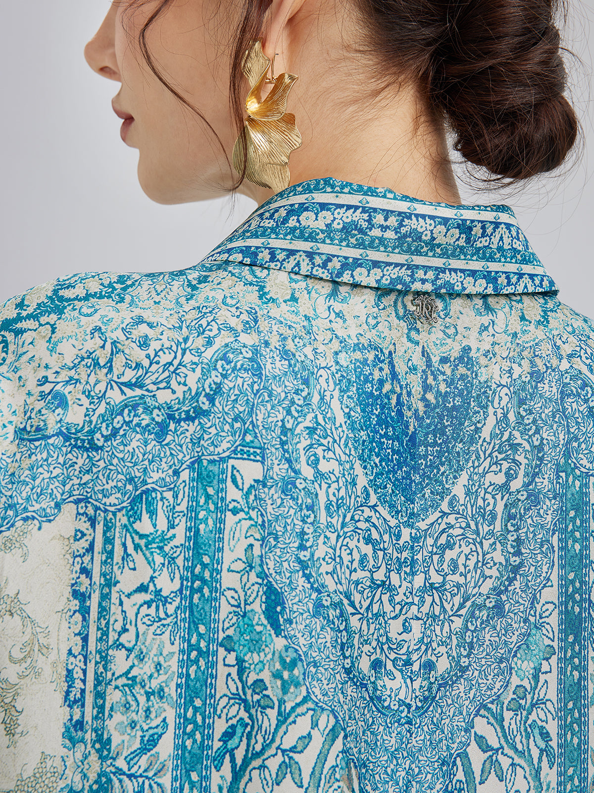 Final Sale | Baroque Printed Silk Lounge Set