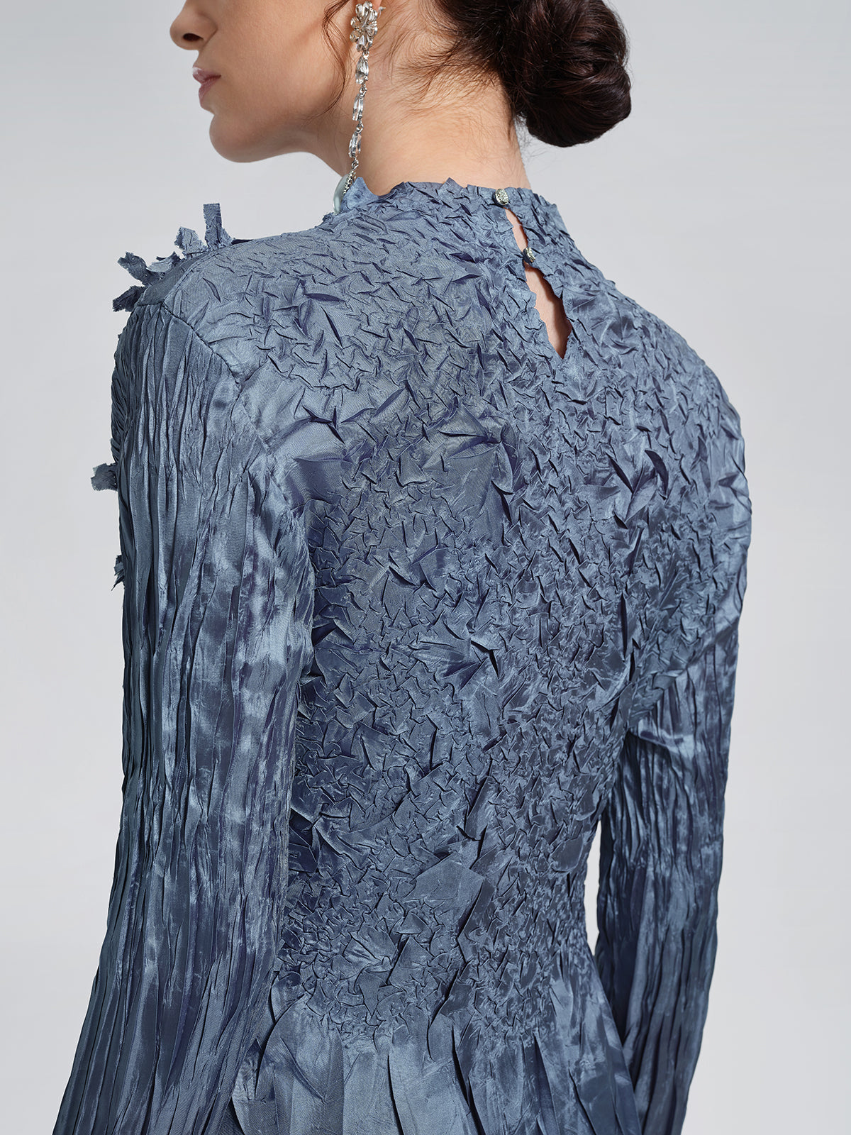 Handcrafted Pleated Texture Beaded Set