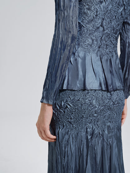 Handcrafted Pleated Texture Beaded Set