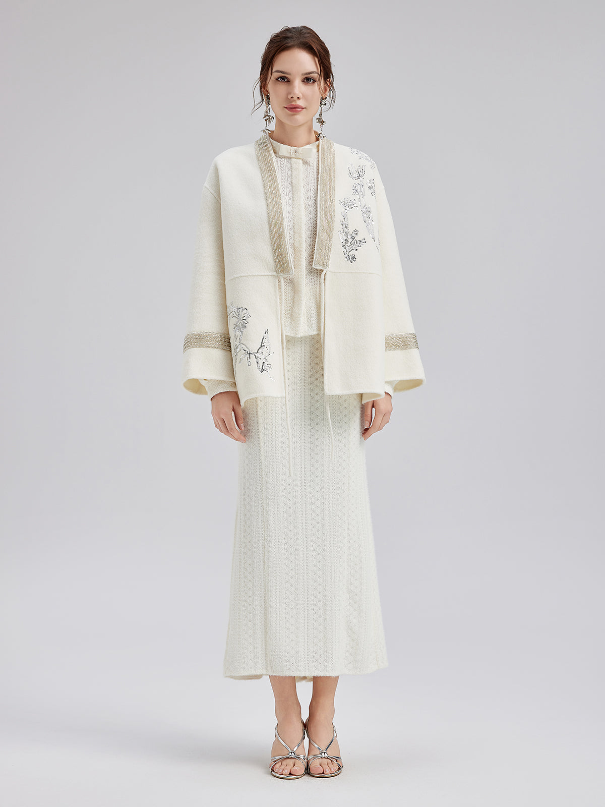 Italian Wool Embroidered Coat